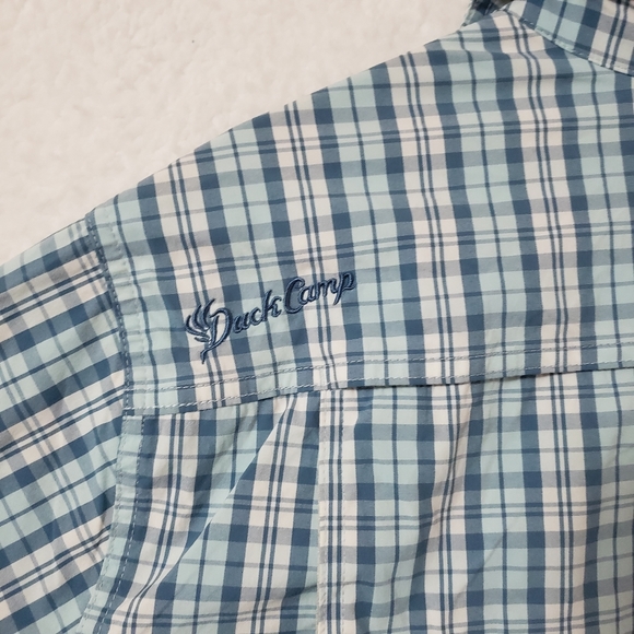 🚫SOLD🚫Duck camp vented plaid button down shirt caped breathable mens Large - Picture 6 of 14